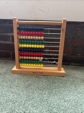 Melissa & Doug Wooden Bead Abacus - Red, Blue, Green, Yellow, Natural